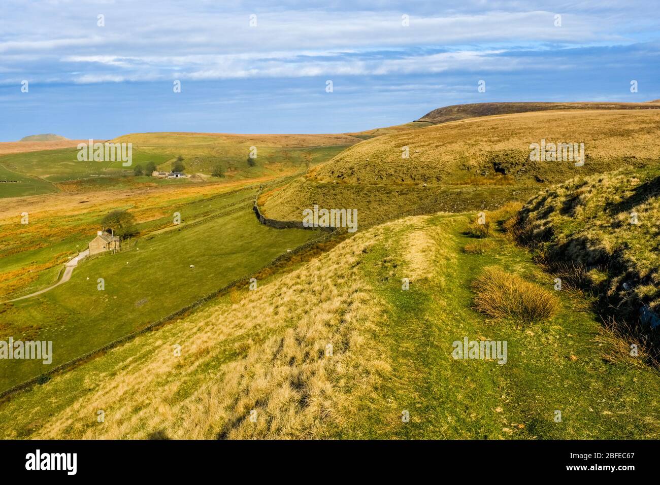 La Dane Valley Way sur Orchard Common, Ax Edge, Peak Disitrict National Park Banque D'Images
