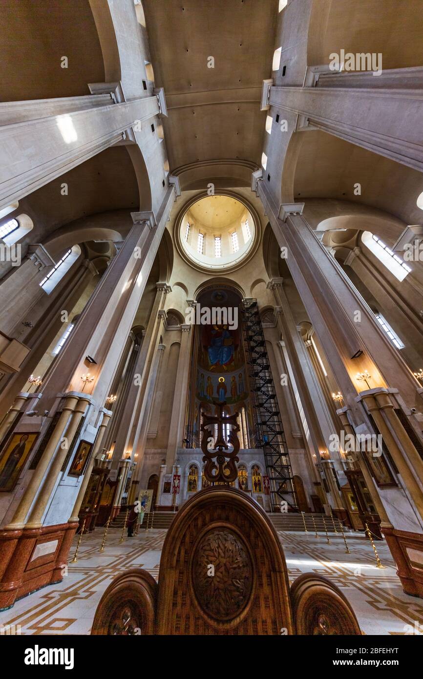 Cathédrale Sainte-Trinité site touristique de Tbilissi capitale de la Géorgie Europe de l'est Banque D'Images