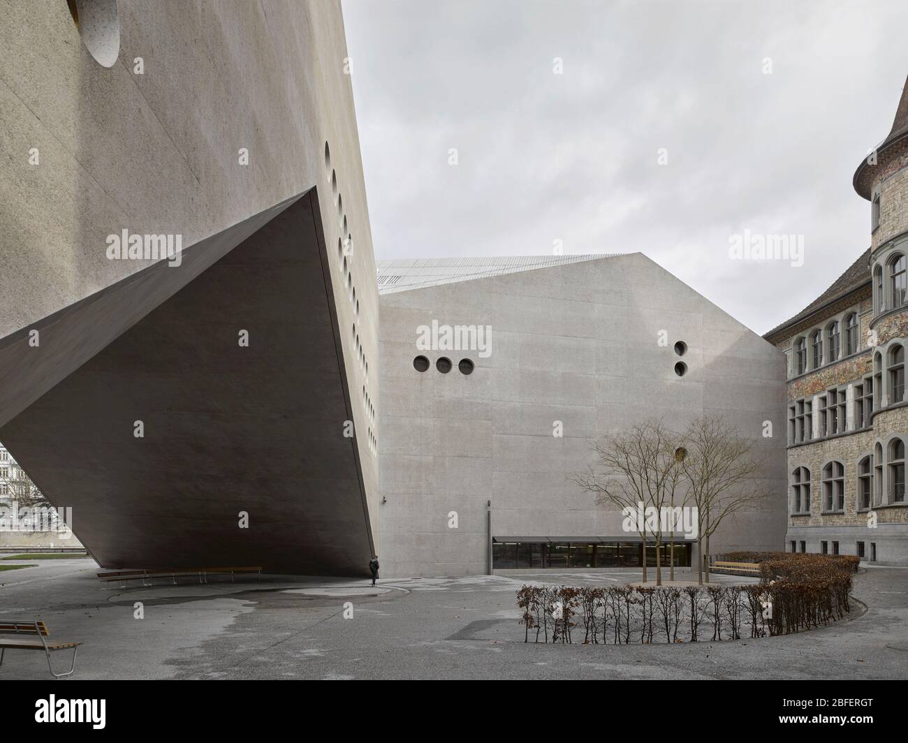 Cour. Musée national de Suisse, Zurich, Suisse. Architecte : Christ et Gantenbein, 2016. Banque D'Images