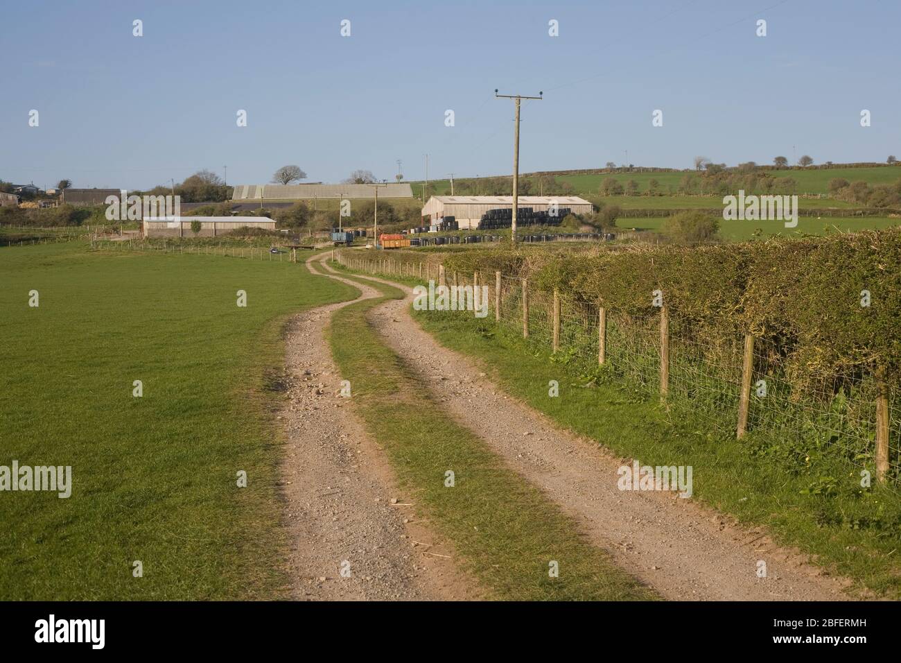 Ferme Ty Coch à la périphérie de Porthcawl, dans un après-midi de printemps chaud Banque D'Images