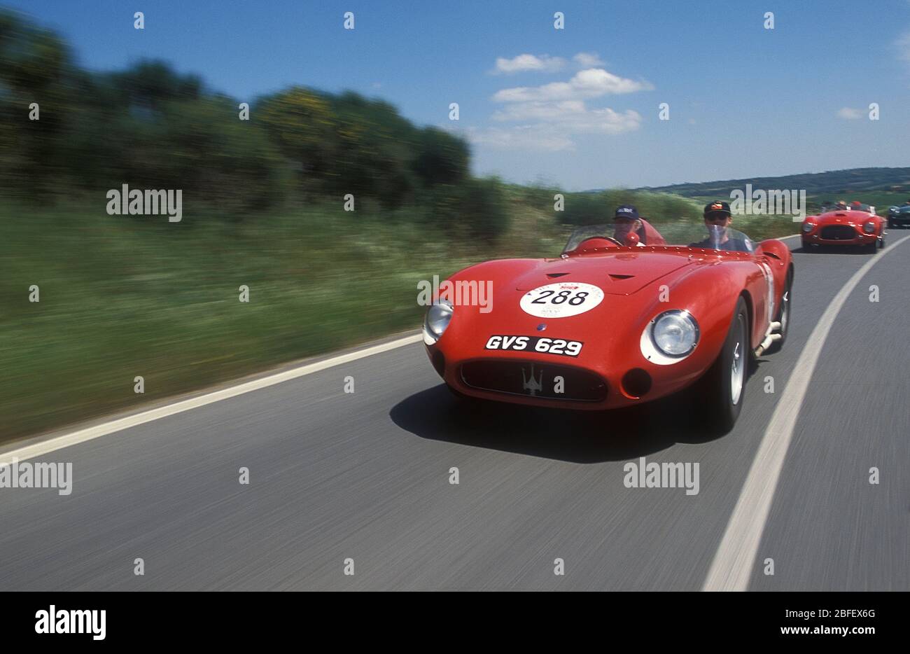 1955 Maserati 300 S participant au Mille Miglia 2001 . Banque D'Images