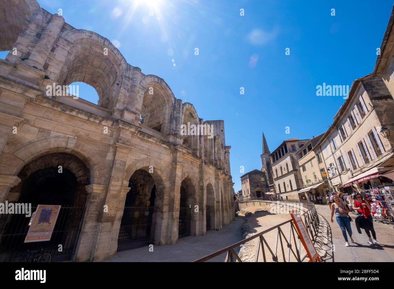 Amphithéâtre romain d'Arles, France, Europe Banque D'Images