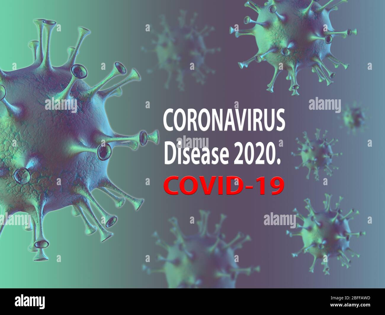 Danger de pandémie, d'épidémie d'humanité. Coronavirus 2019-nCov nouveau concept de coronavirus responsable de l'épidémie de grippe asiatique. Virus de gros plan sous t Banque D'Images