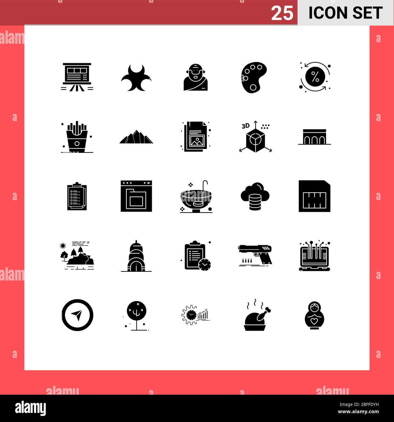 Stock Vector Icon Pack de 25 signes et symboles de ligne pour prêt, peinture, science, éducation, anciens éléments de conception vectoriel éditable Illustration de Vecteur