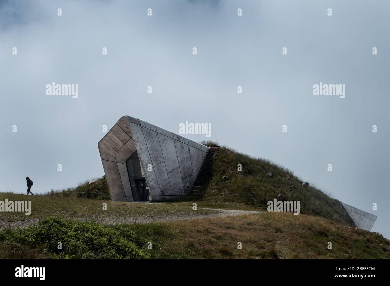 Musée de montagne de Messner Corones (Mont Kronplatz, Dolomites), décrit par Zaha Hadid Banque D'Images