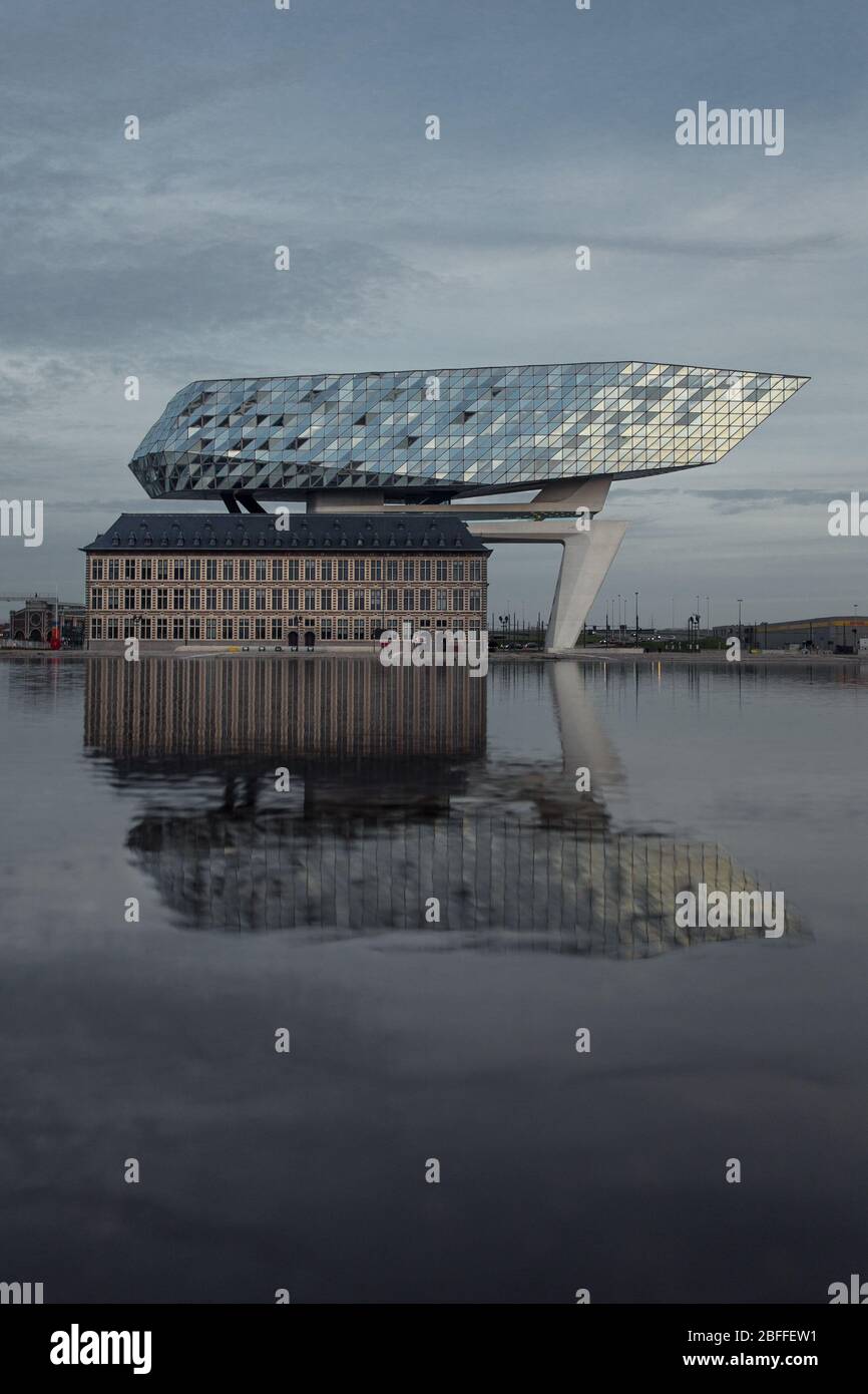 Havenhuis Zaha Hadid, Anvers, belgique Banque D'Images