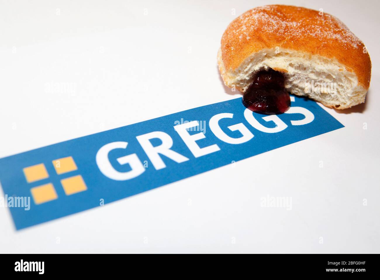 Image d'illustration de produits fabriqués par le boulanger Greggs. Banque D'Images