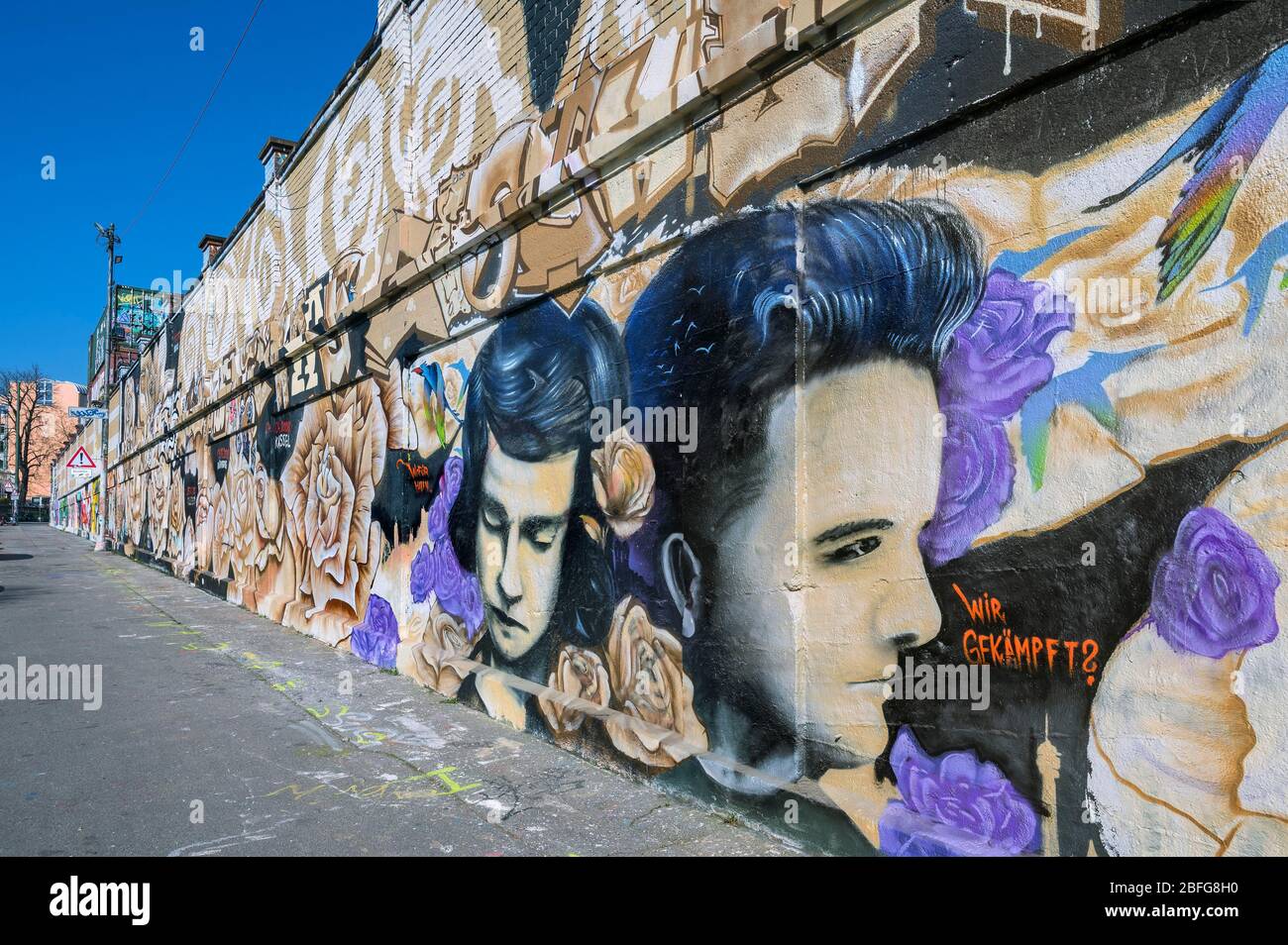 La rose blanche grafiti resistance Banque de photographies et d’images
