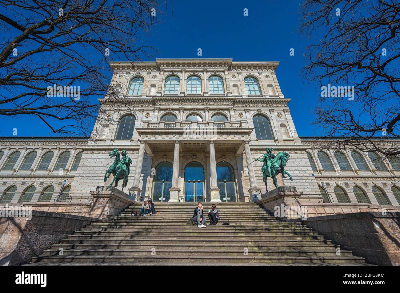 Académie des Beaux-Arts, Maxvorstadt, Munich, Haute-Bavière, Bavière, Allemagne Banque D'Images