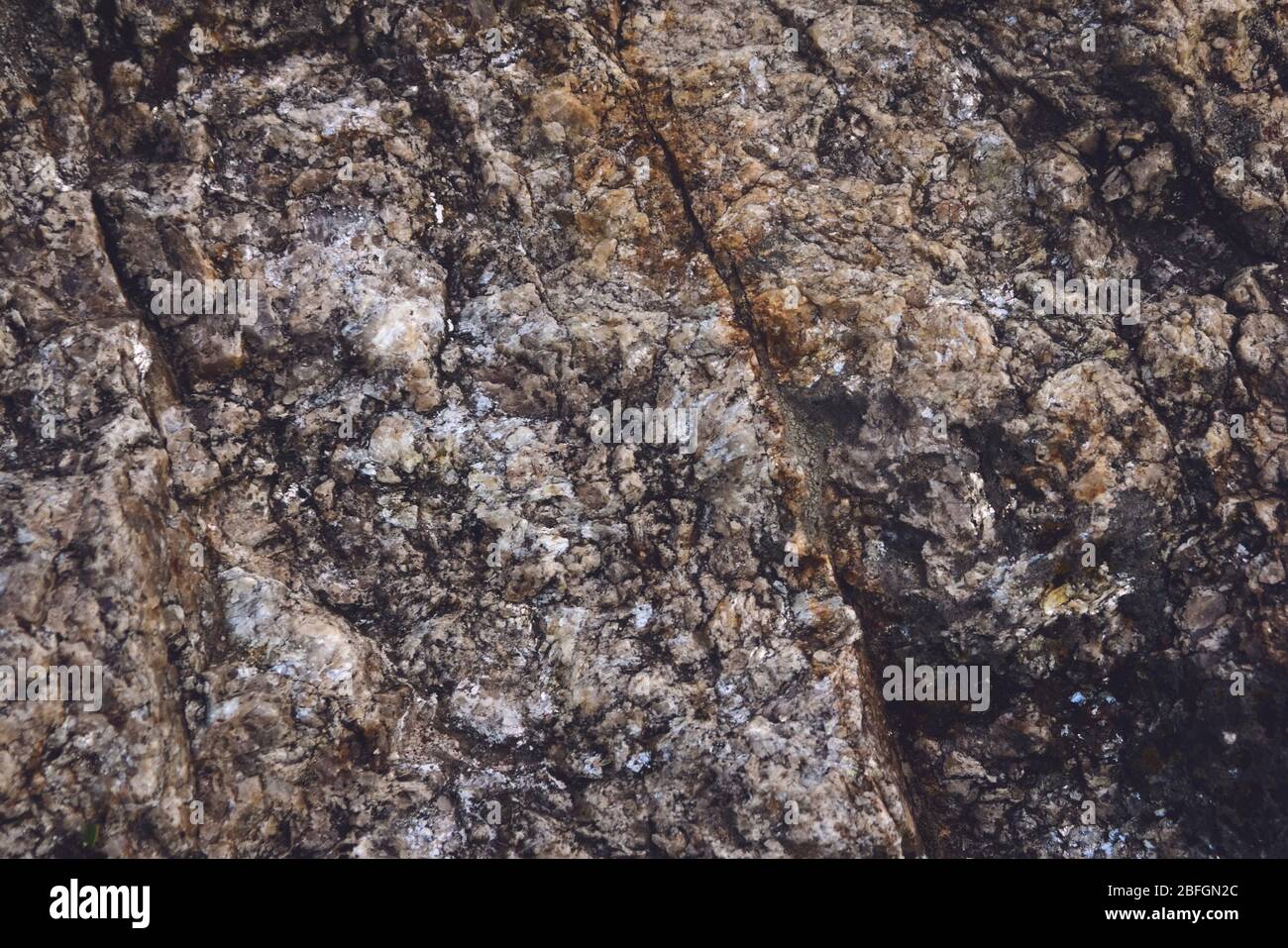 Texture naturelle de roche granitique. Gros plan. Banque D'Images