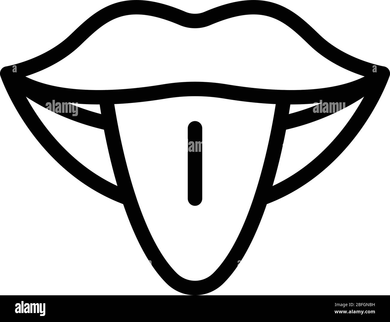 Icône de thérapie de langue, style de contour Illustration de Vecteur