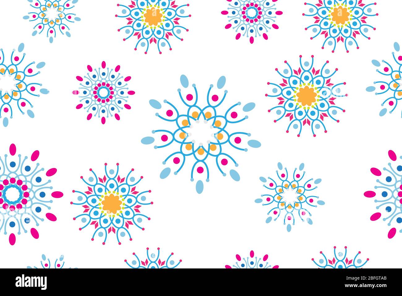 Motif fleuri géométrique abstrait coloré sans couture. Magnifique modèle en tissu Batik indonésie. Ornement vintage tileable. Motif des élégant Illustration de Vecteur