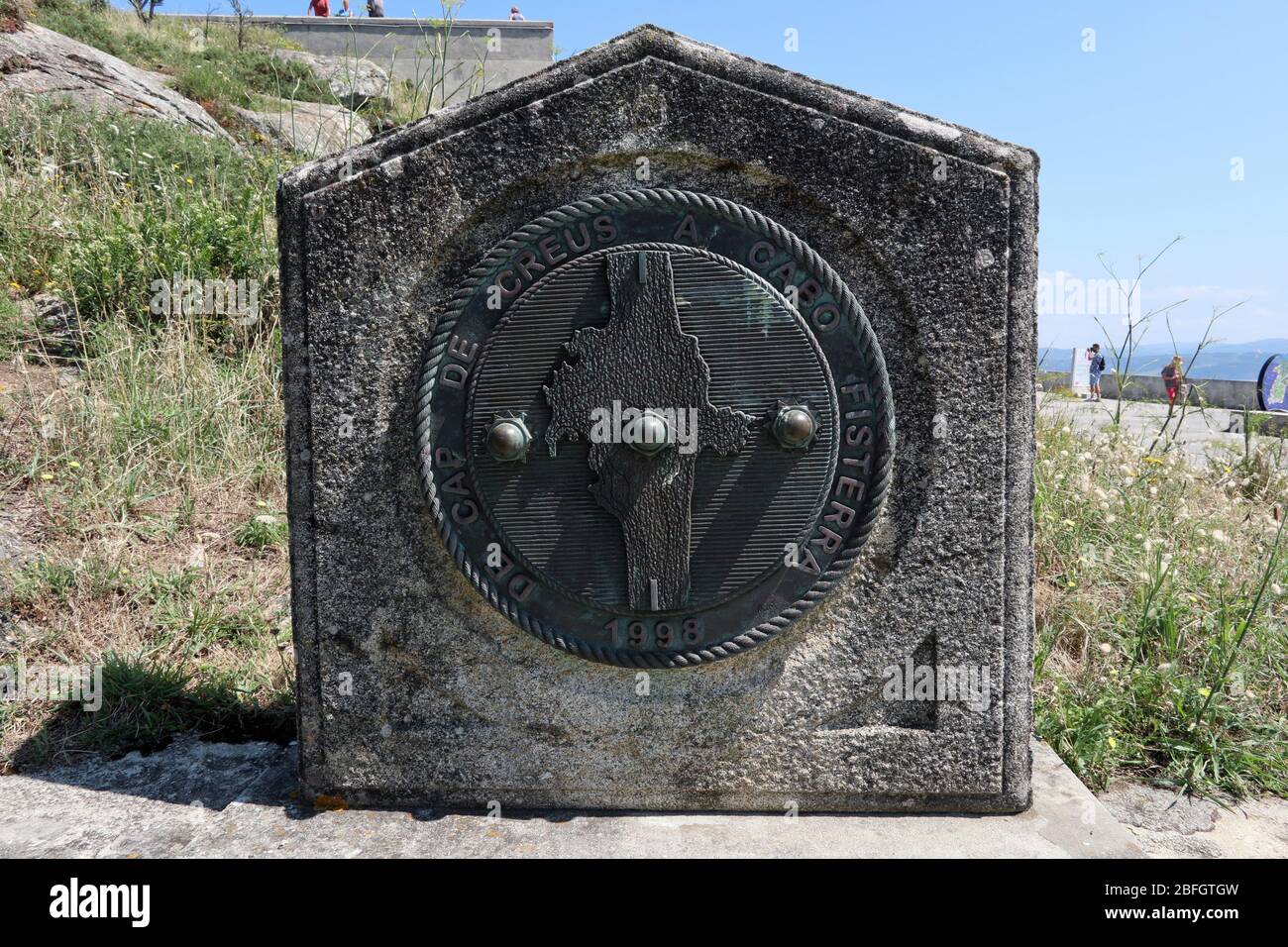 Mémorial du Cap de Creus, du Cap Finisterre, Galice, Espagne Banque D'Images