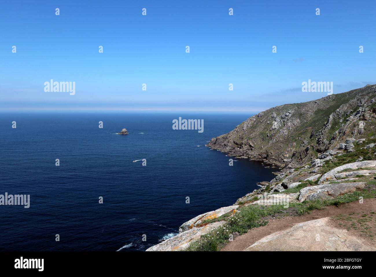 Costa da Morte (côte de la mort) au Cap Finisterre, Galice, Espagne Banque D'Images