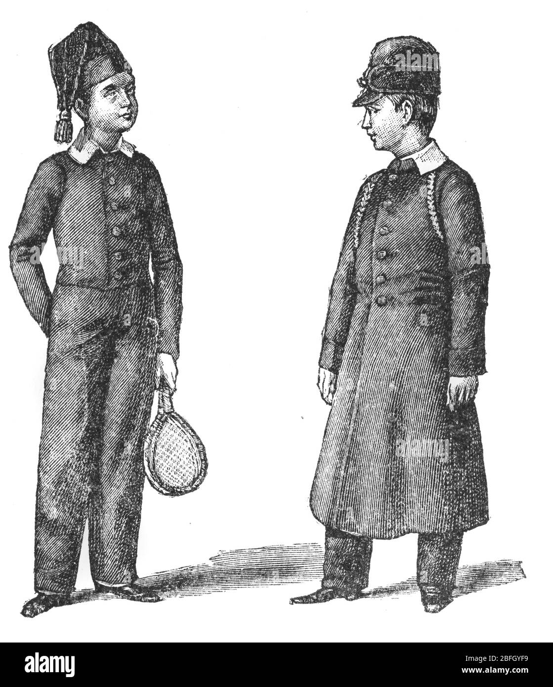 Cadets russes, Premier corps de cadets, XIXe siècle, illustration du livre daté de 1916 Banque D'Images