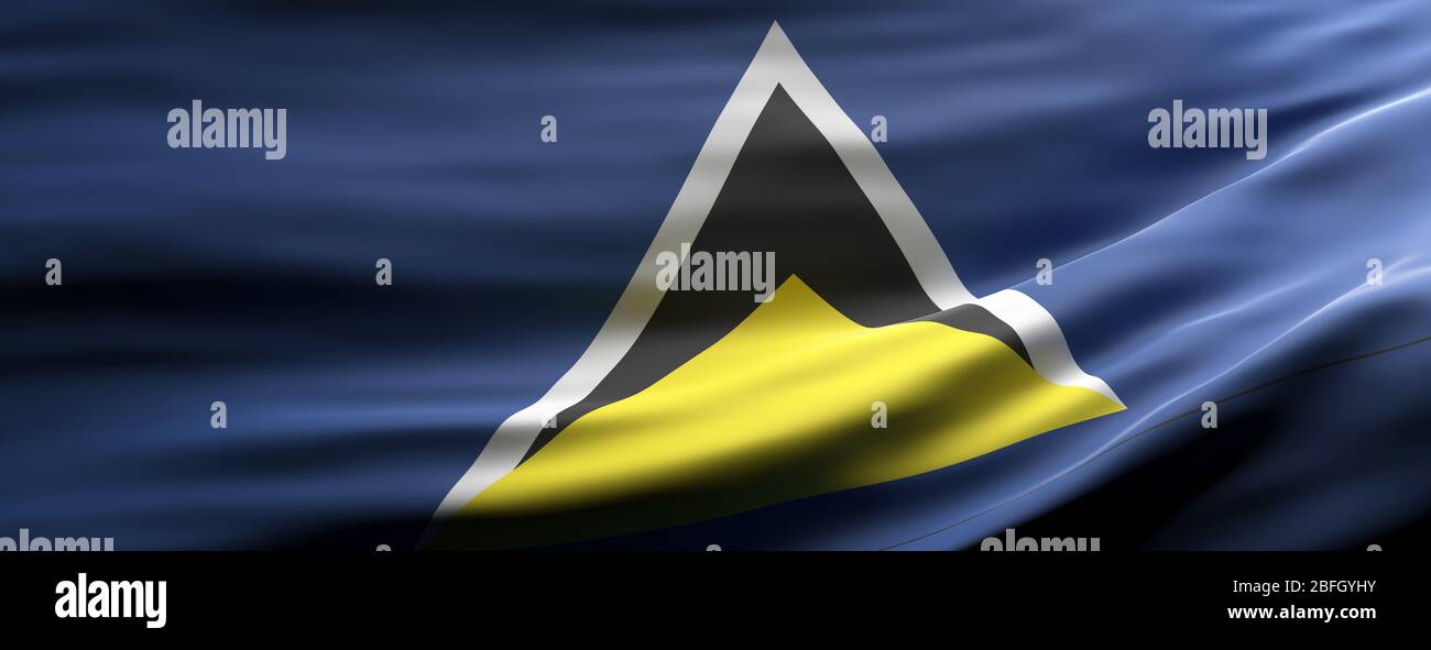 Symbole du signe SainteLucie, drapeau national qui agore la texture fond, la langue, le concept