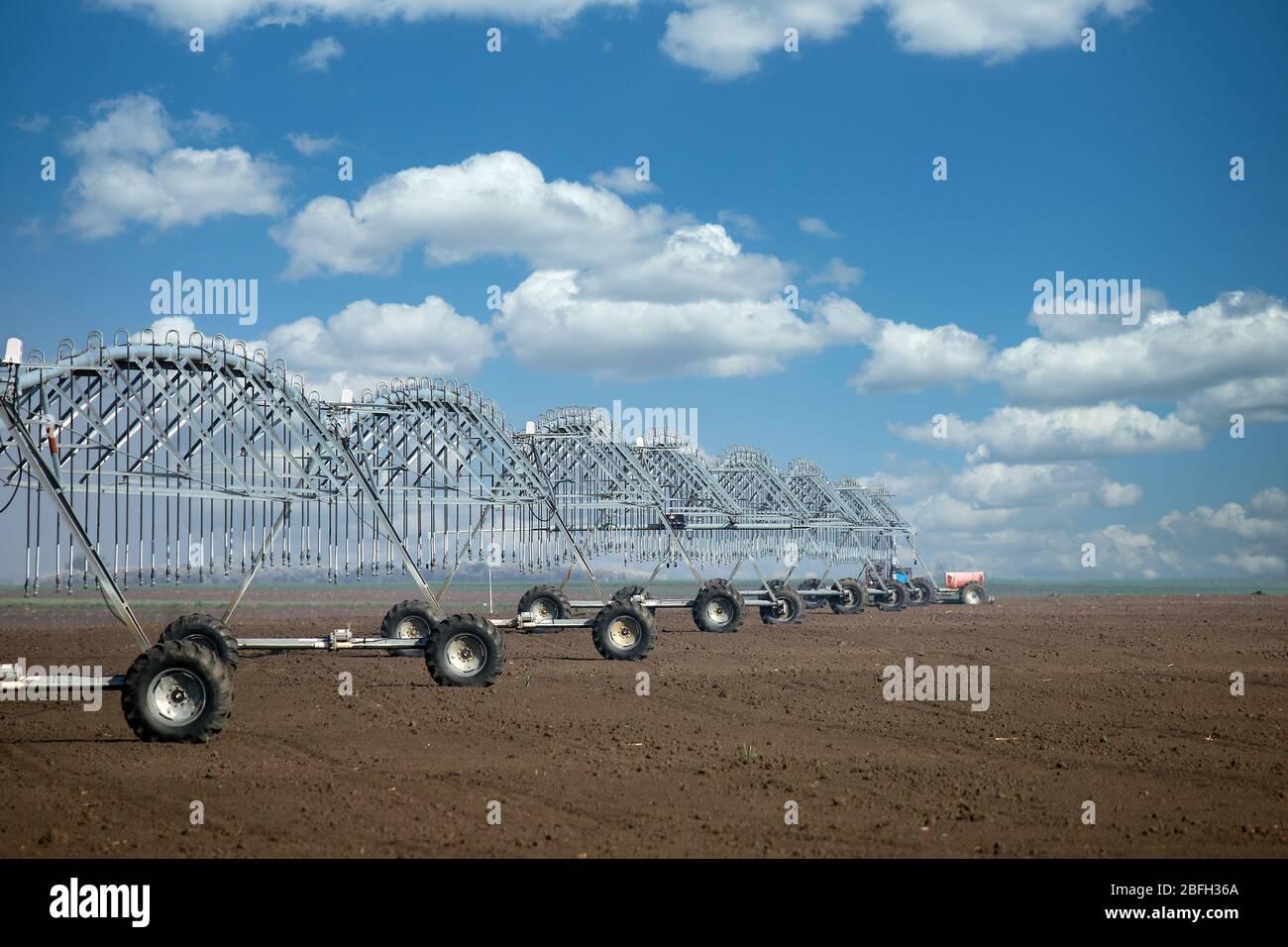 système d'irrigation de la récolte à pivot central agriculture Banque D'Images