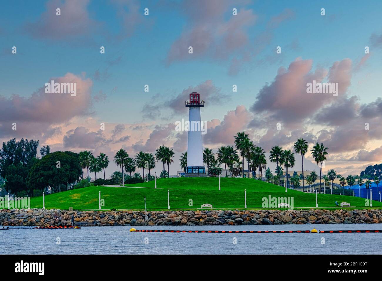 Phare de long Beach Harbour Banque D'Images