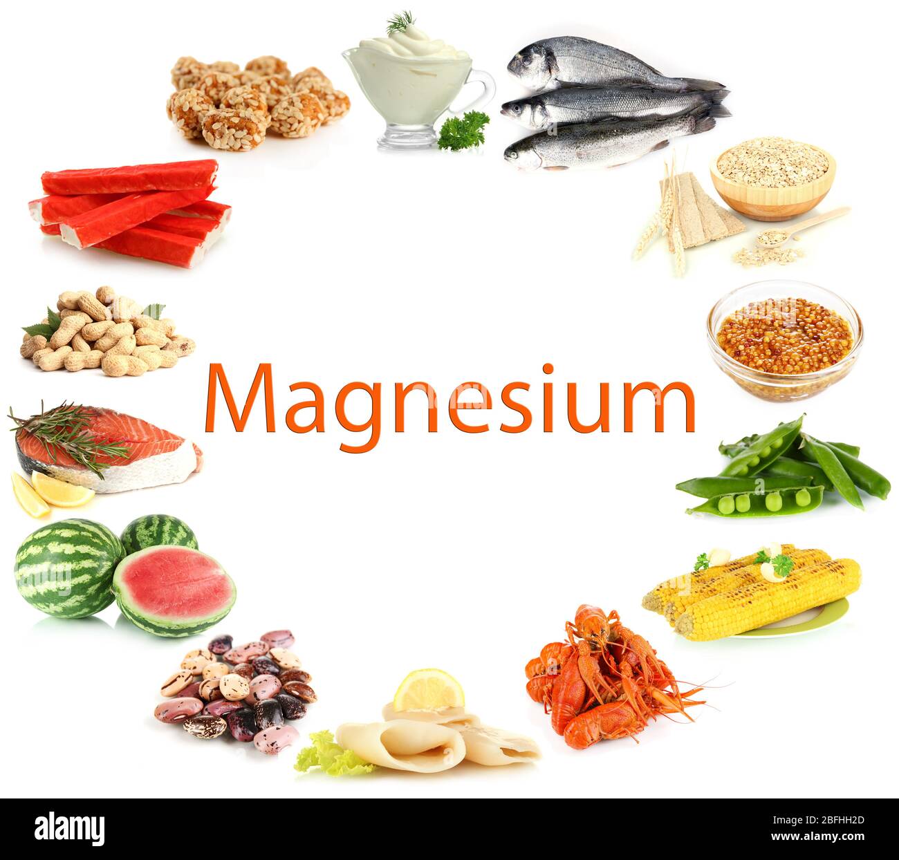 Produits contenant du magnésium Banque D'Images