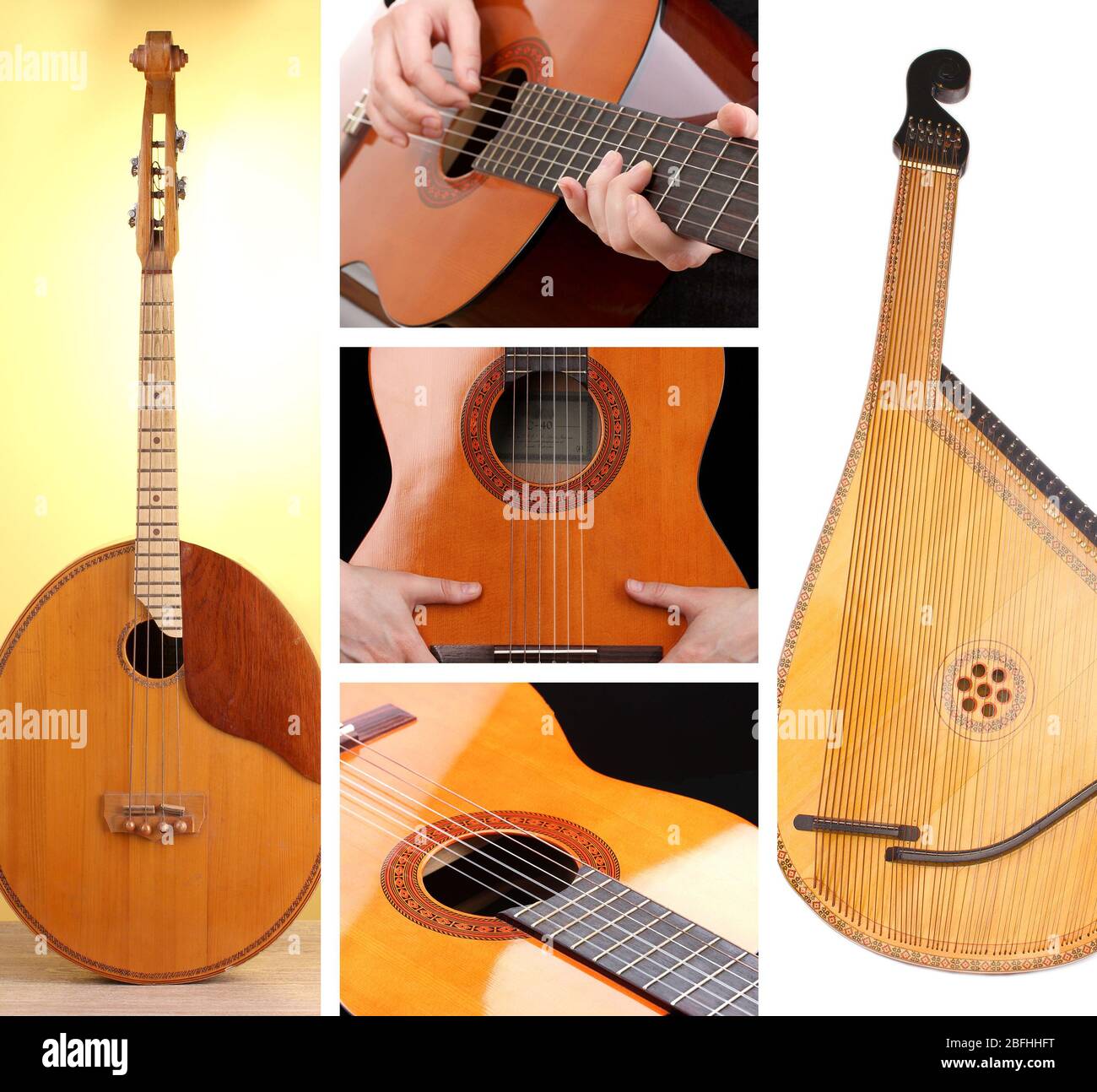 Collage d'instruments de musique Banque D'Images