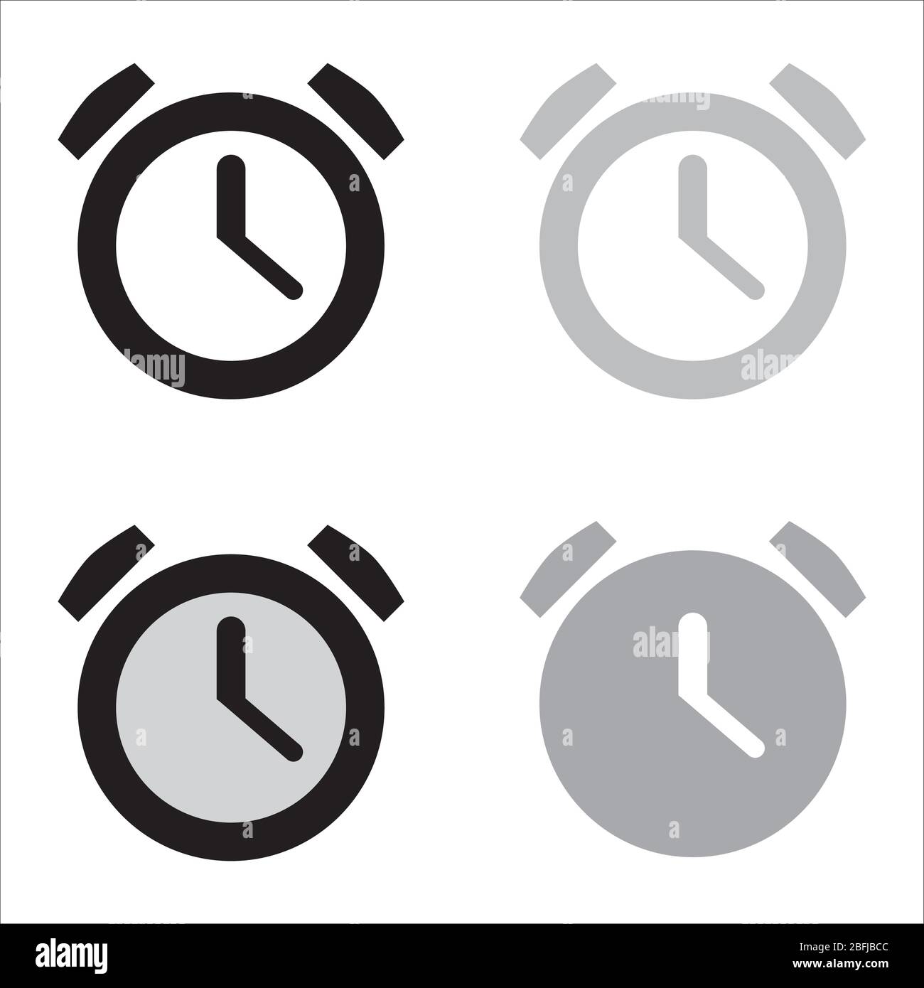 icône de base de vecteur d'horloge minimale Illustration de Vecteur
