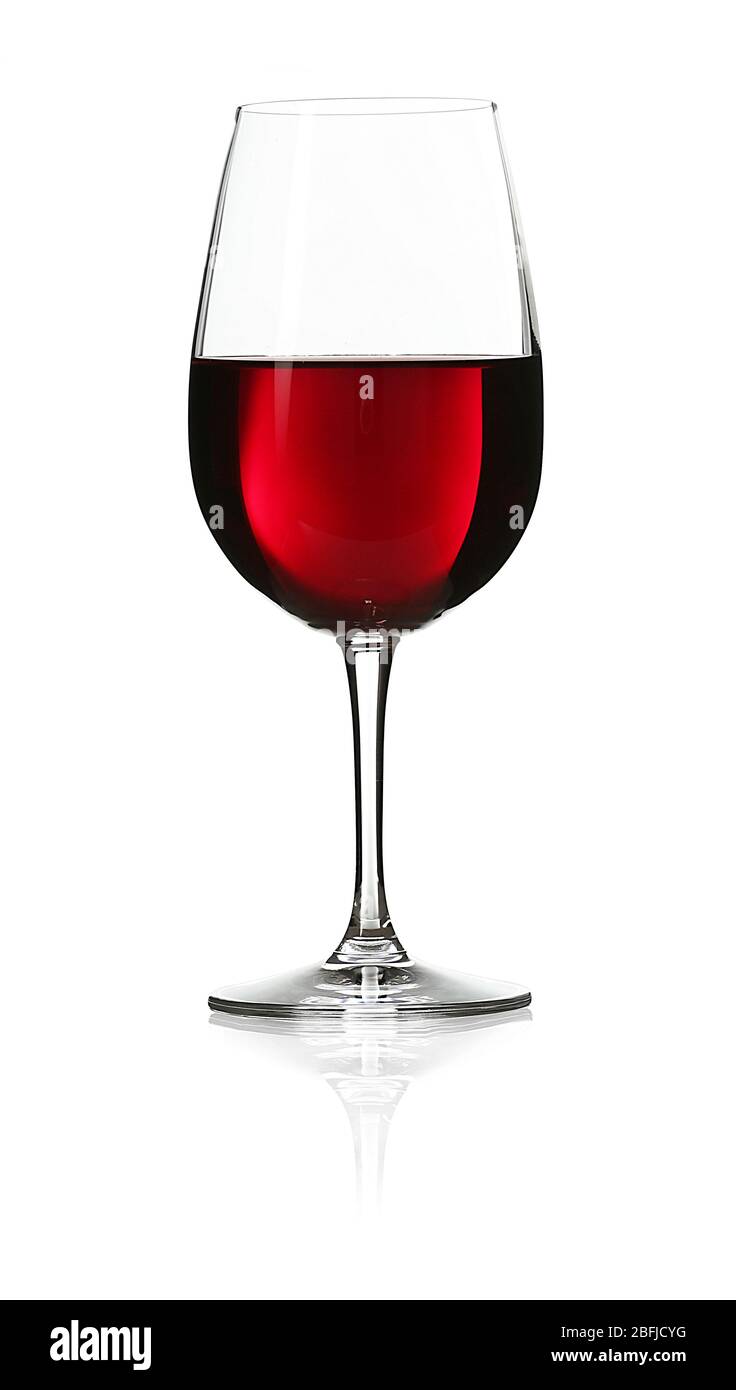 Verre de vin rouge isolated on white Banque D'Images