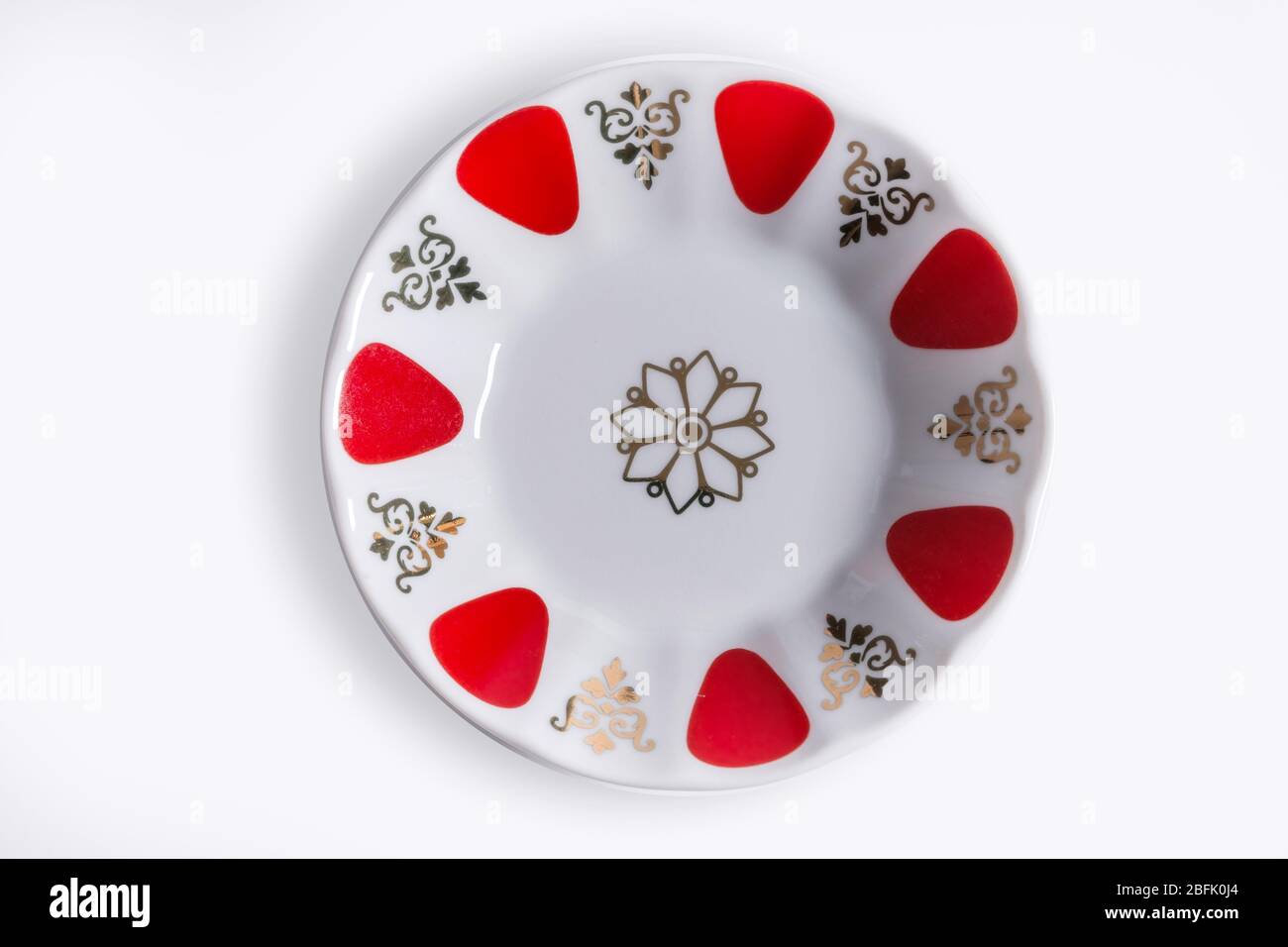 Plaque à thé turc en porcelaine, plaque à tasse à thé turque traditionnelle, le design et le motif sont traditionnels sans marque commerciale Banque D'Images