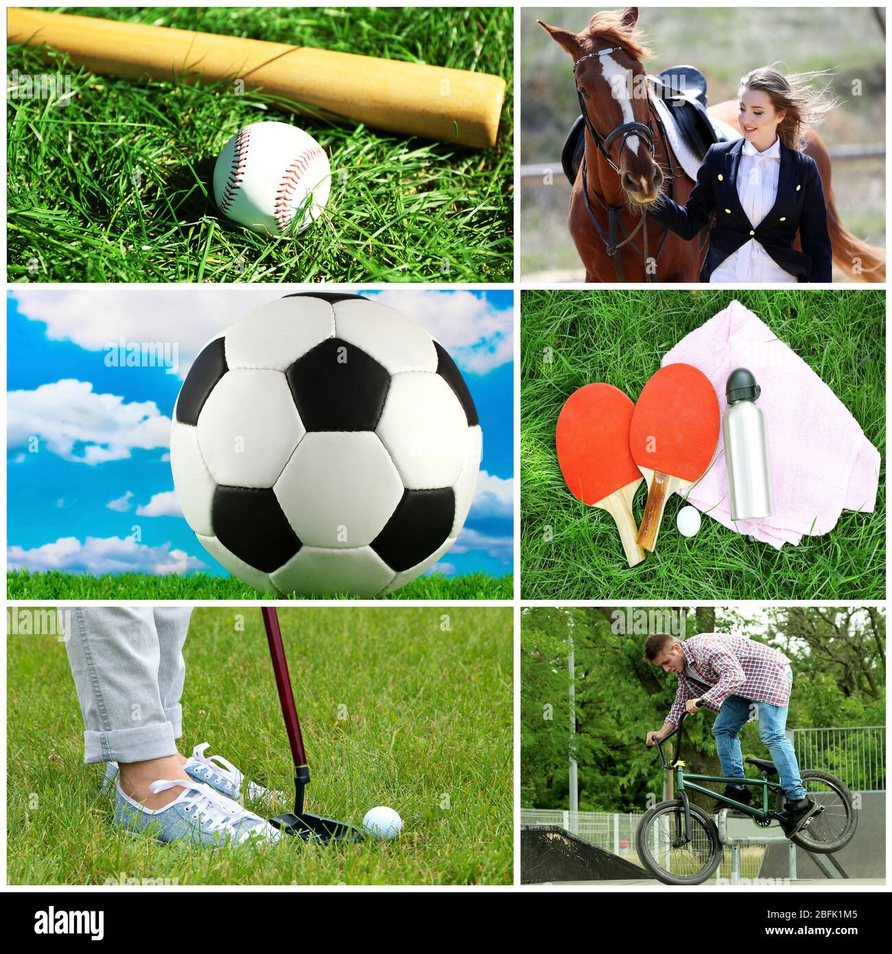 Collage sport extérieur Banque D'Images