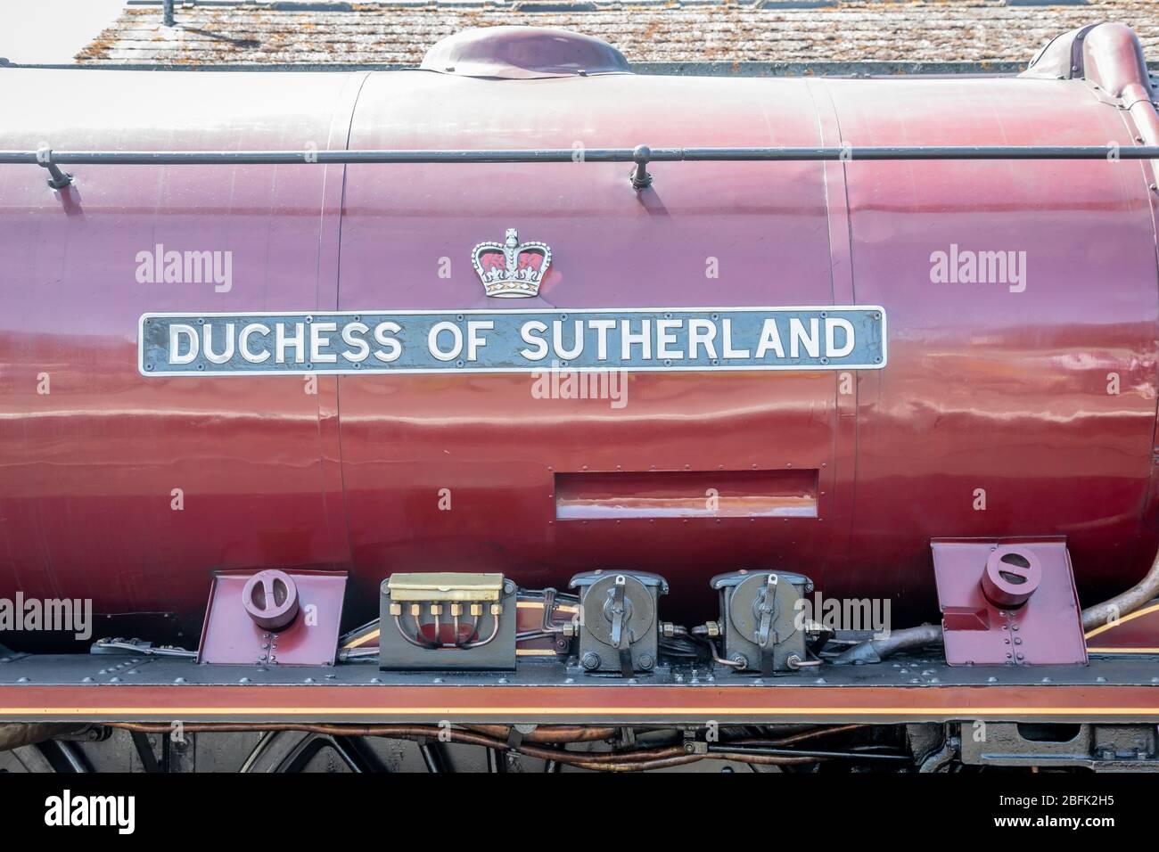 Classe BR 'duchesse' 4-6-2 No. 6233 'duchesse de Sutherland, Evêques Lydread, Somerset, Angleterre, Royaume-Uni Banque D'Images