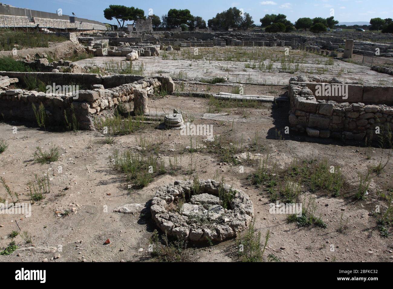 Savelletri di Fasano, Italie - 8 octobre 2010 : fouilles archéologiques dans l'ancienne ville d'Egnazia dans les Pouilles Banque D'Images