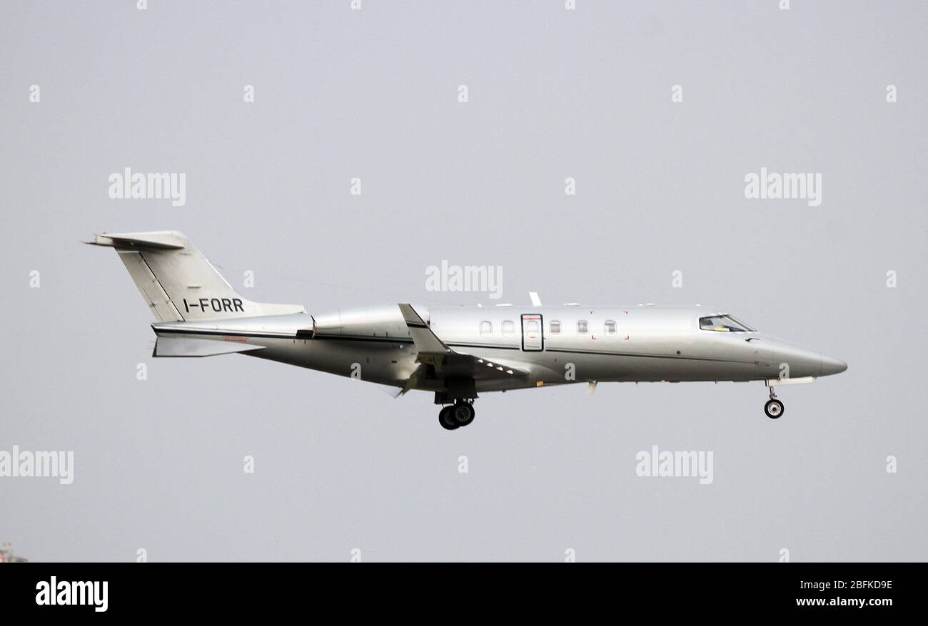 I-FORR Sirio Learjet 45 à Malpensa (MXP / LIMC), Milan, Italie Banque D'Images