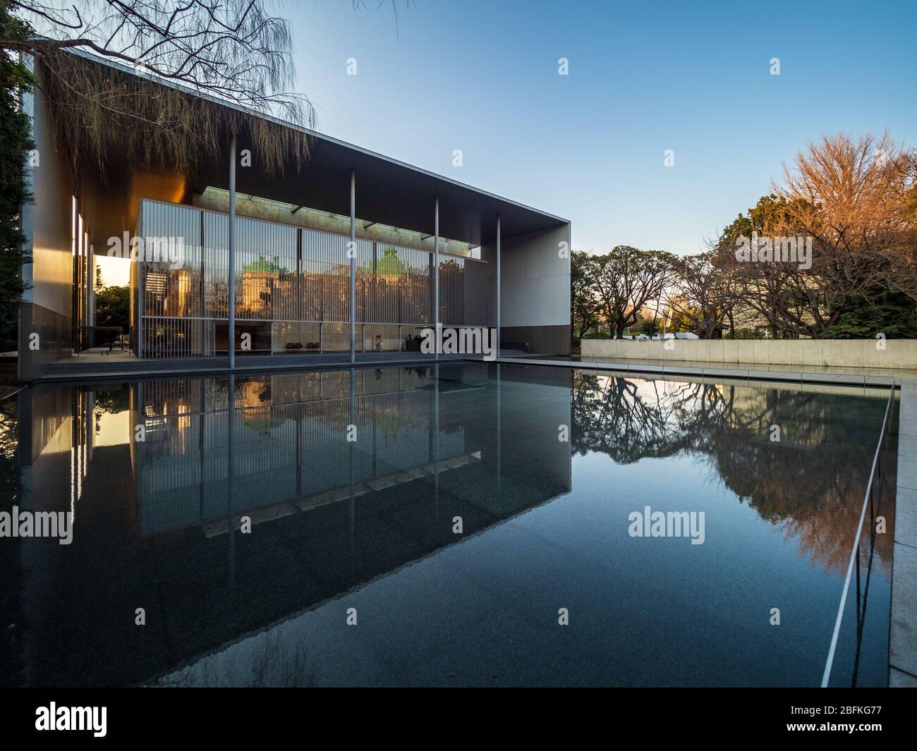 La Galerie des trésors Horyuji au complexe du Musée national de Tokyo à Ueno Park, Taito-ku, Tokyo Japon. L'architecte Yoshio Taniguchi a ouvert ses portes en 1999. Banque D'Images