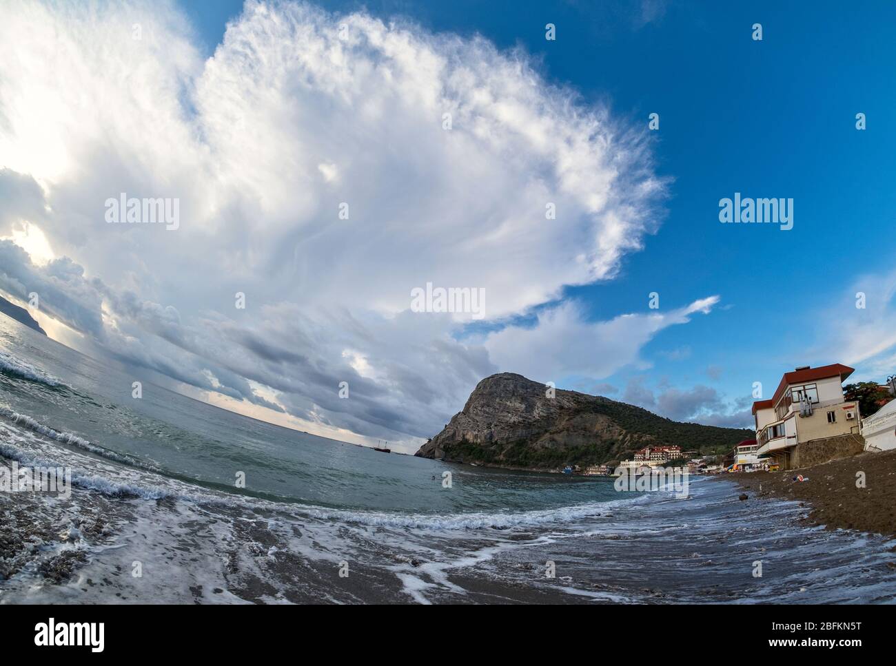 Plage de Novy Svet ville en Crimée Banque D'Images