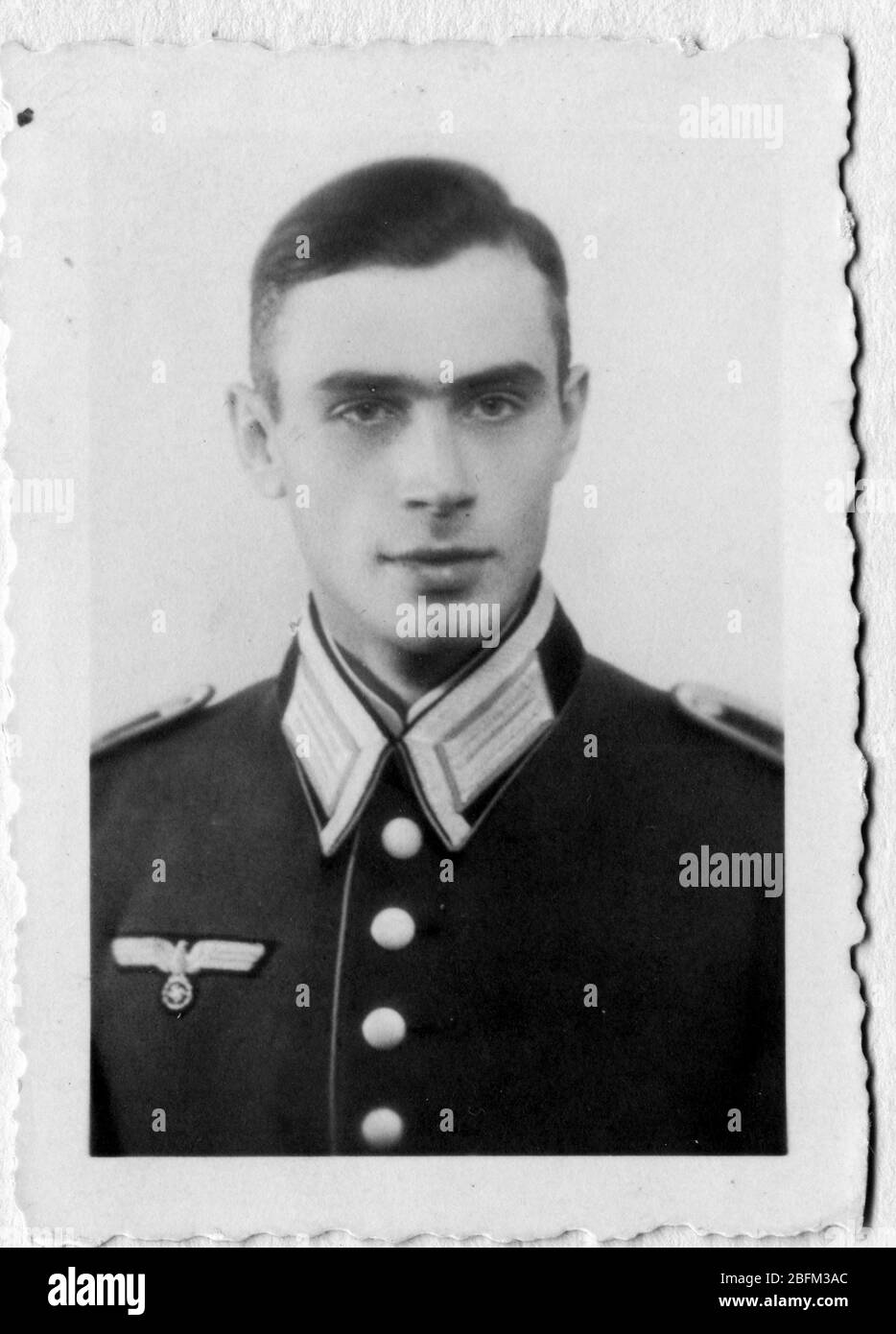 Période de la seconde Guerre mondiale, portrait du soldat, Allemagne Banque D'Images