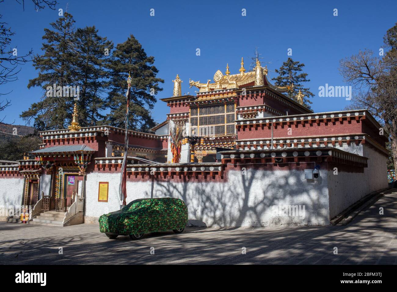Temple bouddhiste de Ringa, Shangri la, Chine 2019 Banque D'Images