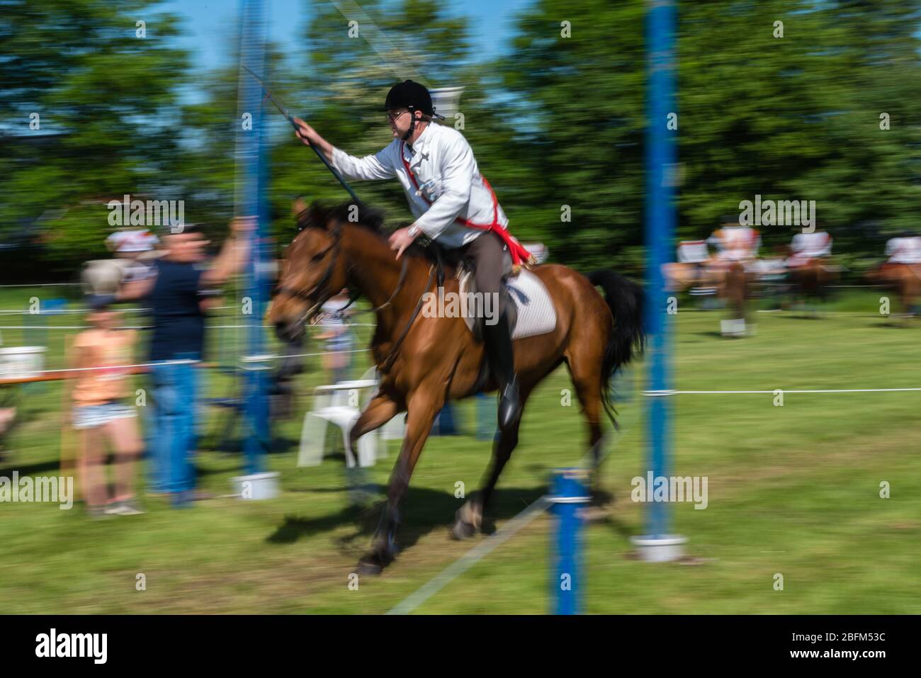 Ringreiten, festival traditionnel Ridung du Riding Club Alt Hattstedt, Hattstedt, Frise du Nord, Schleswig-Holstein, Allemagne du Nord Banque D'Images