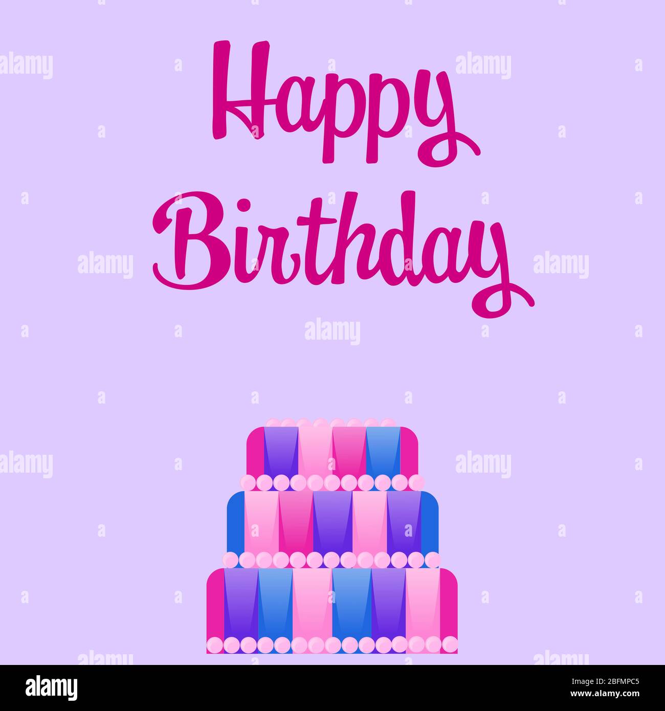 Carte de gâteaux d'anniversaire Banque D'Images