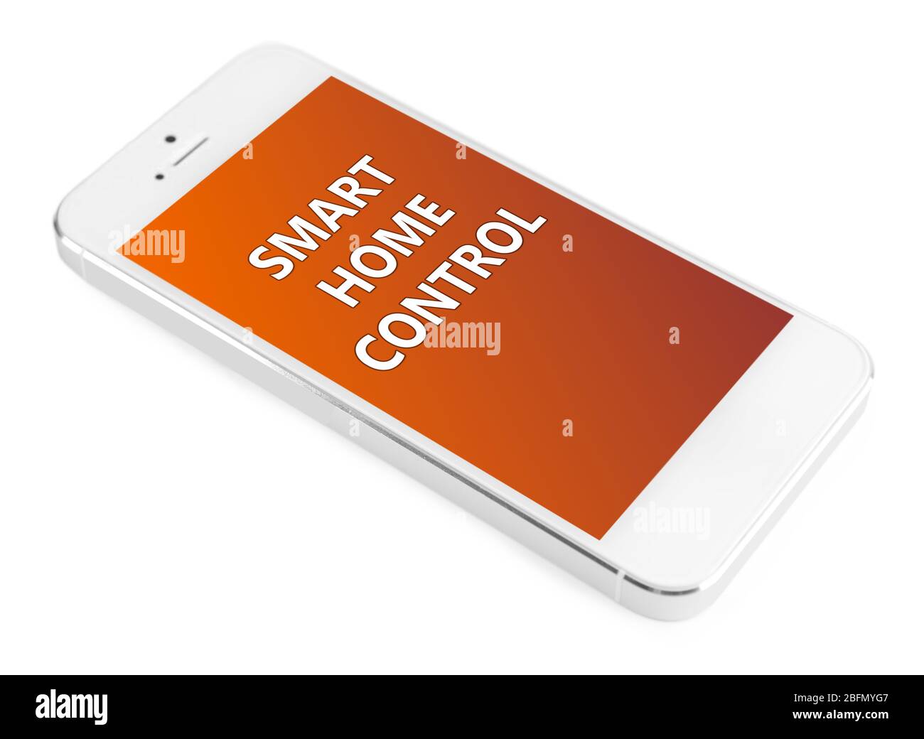 Application Smart Home installée sur le téléphone. Concept de contrôle intelligent à domicile. Banque D'Images