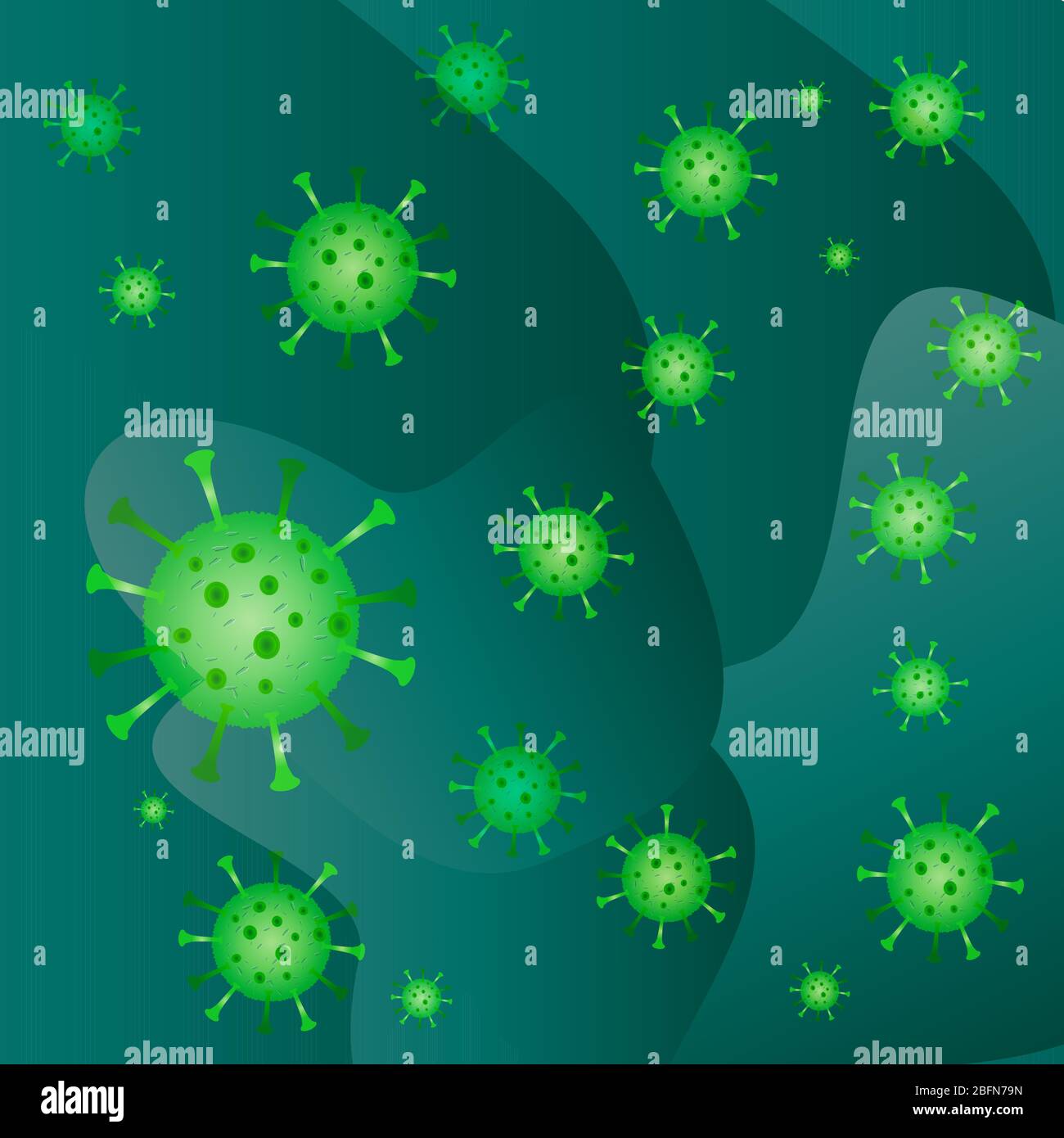 Maladie du coronavirus infection COVID-19 isolée médicale. Chine pathogènes virus de la grippe respiratoire covid cellules. Nouveau nom officiel de Coronavirus dis Illustration de Vecteur