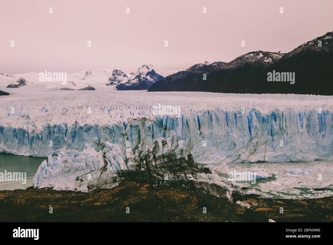 Glacier Perito Moreno Vintage Argentine Banque D'Images