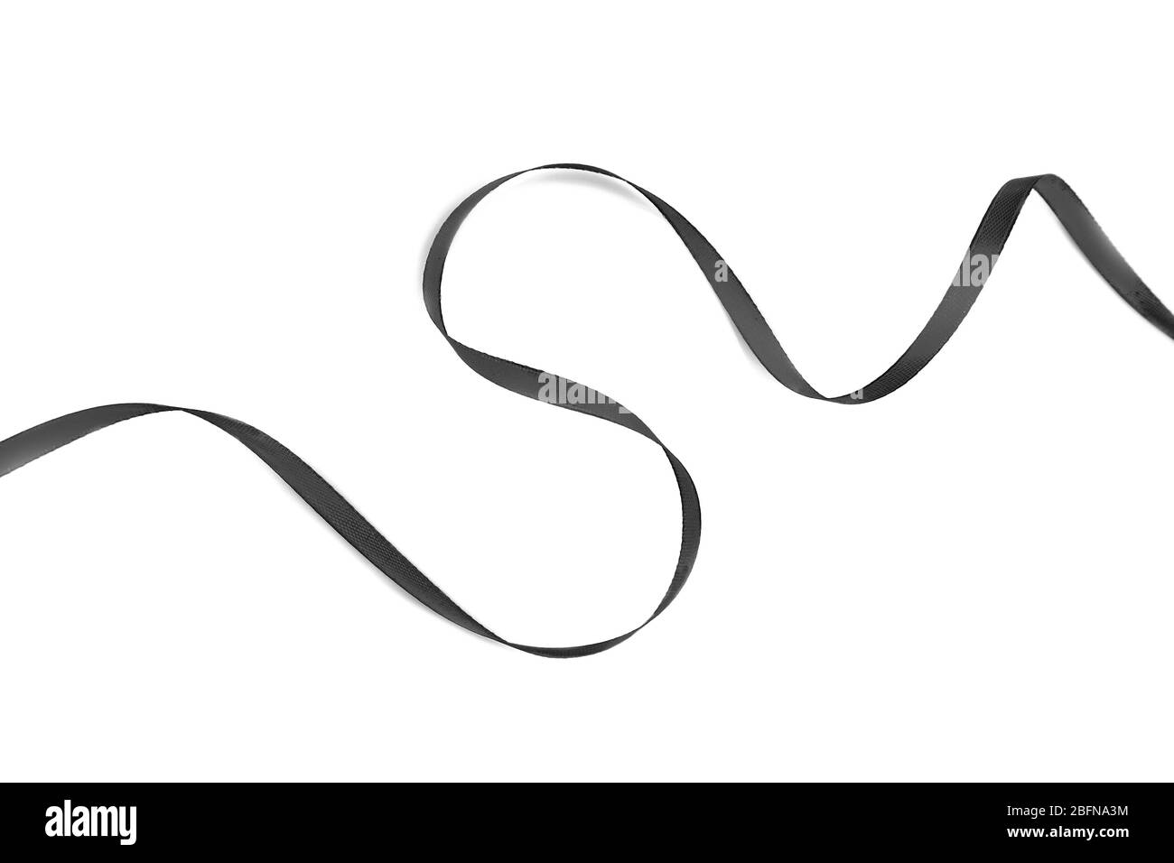 Ruban festif sur fond blanc Banque D'Images