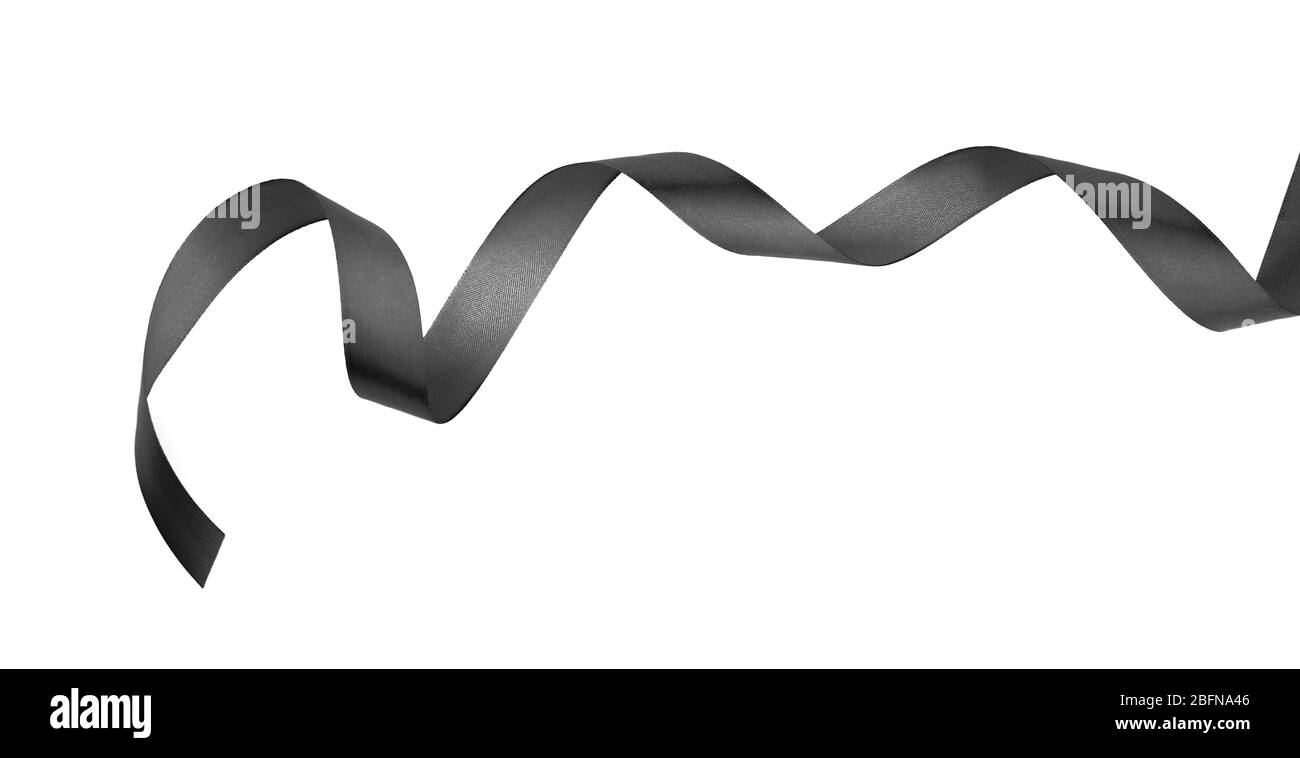 Ruban festif sur fond blanc Banque D'Images