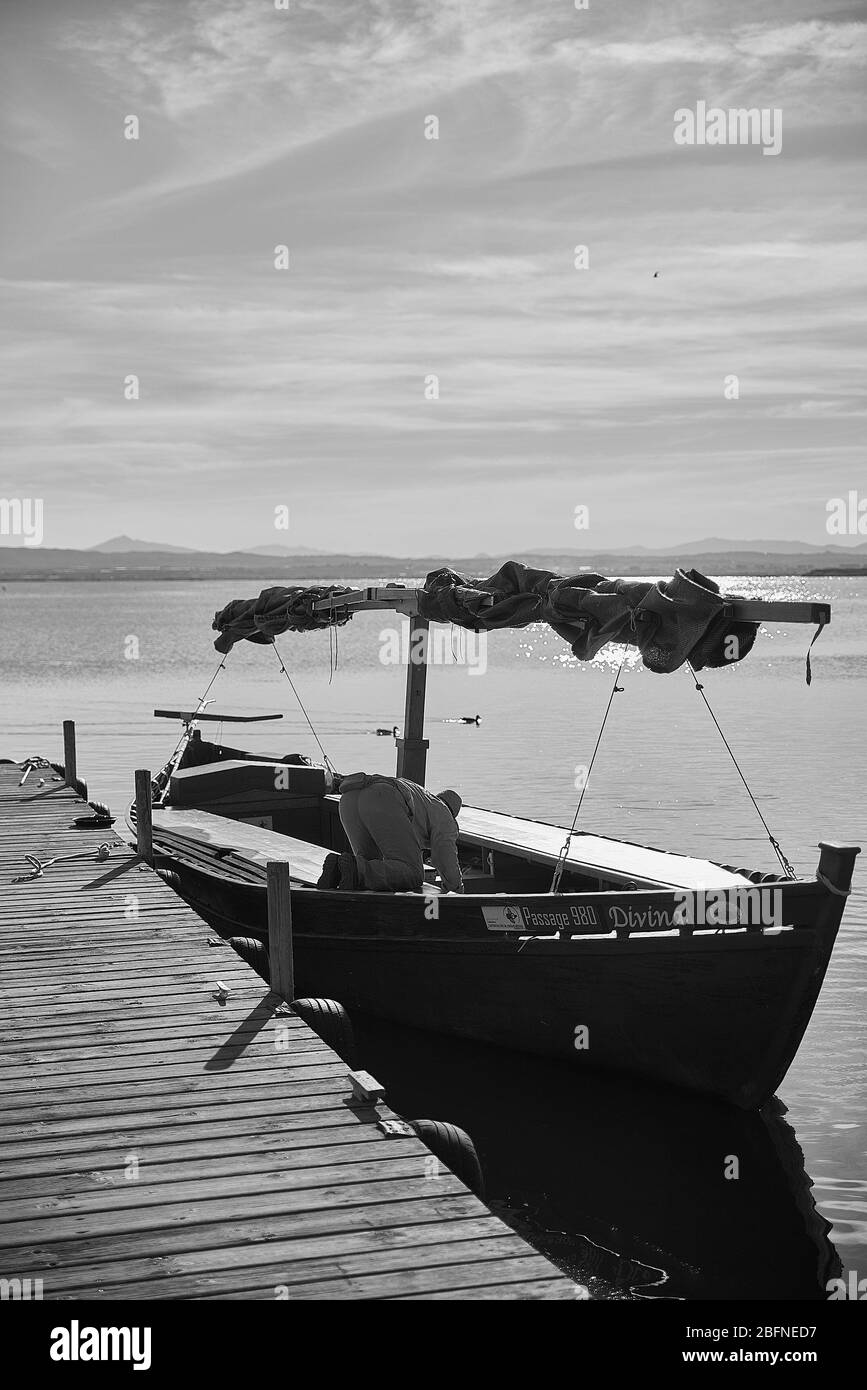 Voyage en bateau sur le lac Banque D'Images