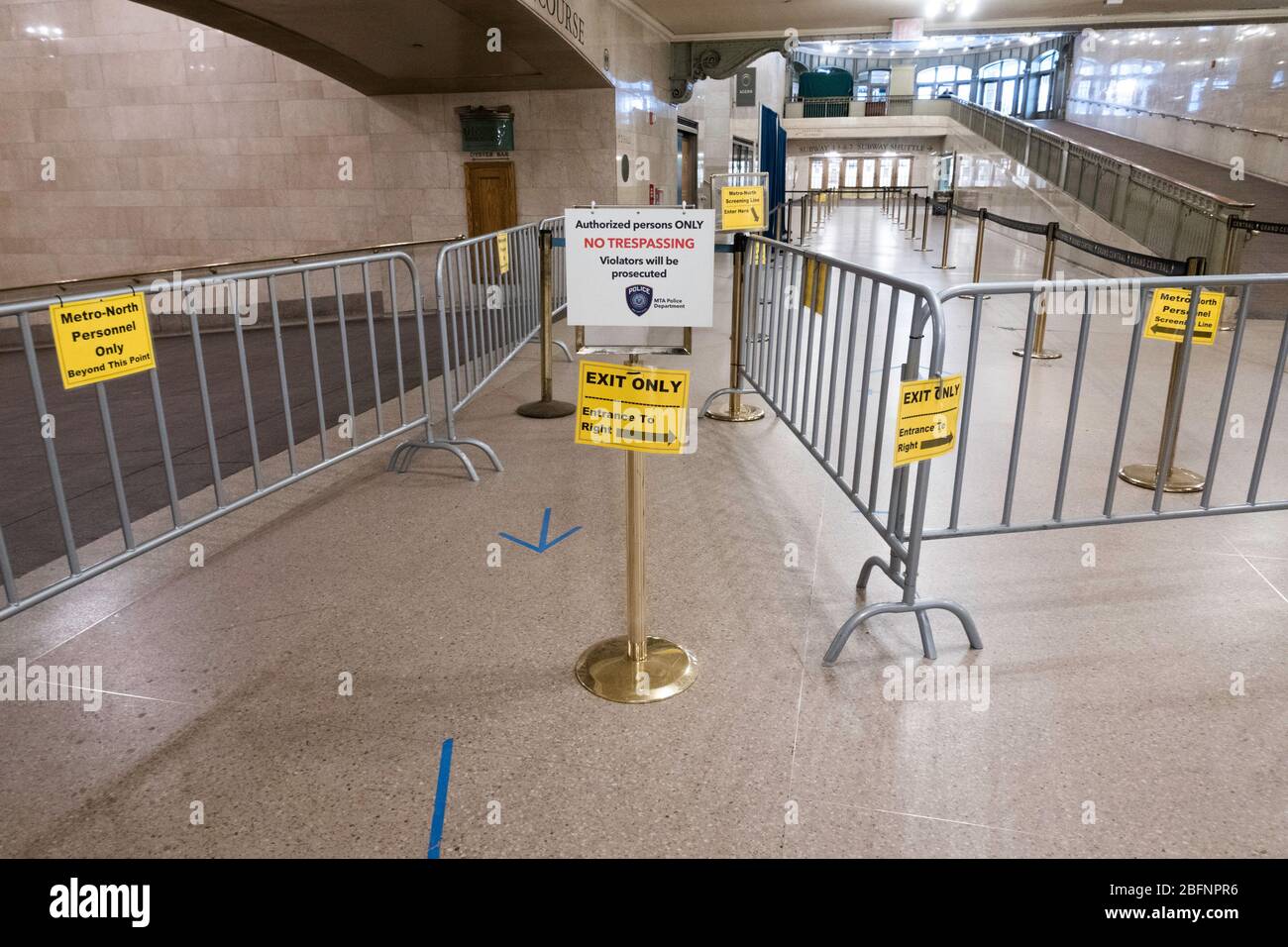 Grand Central est vide en raison de la pandémie COVID-19, avril 2020, New York City, États-Unis Banque D'Images