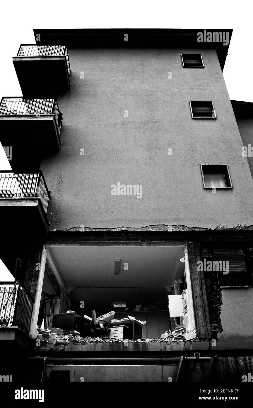 Séisme DE L'Aquila. Les Abruzzes. Italie Banque D'Images