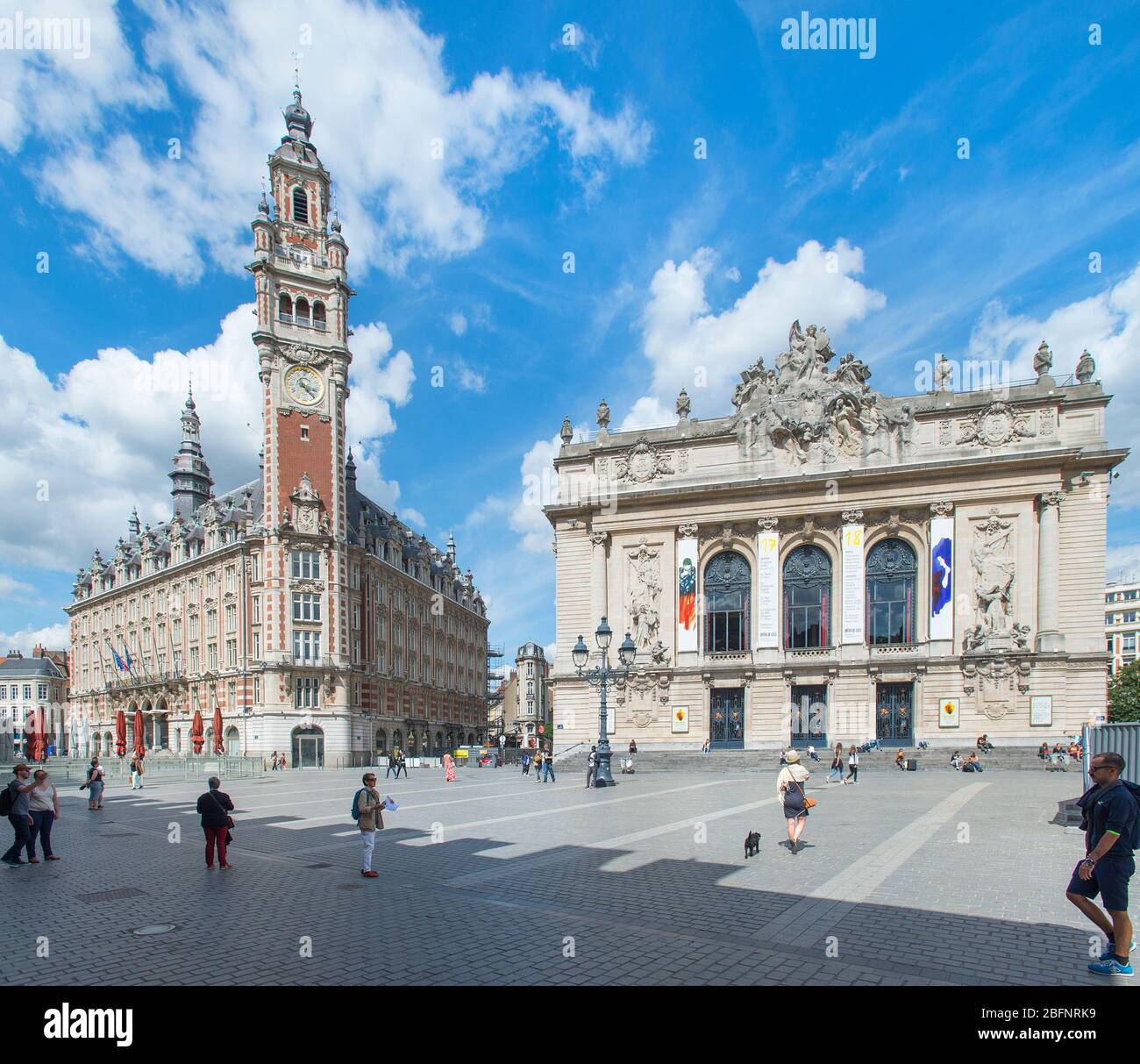 L'Opéra de Lille et Chambre de Commerce, Lille, France Banque D'Images
