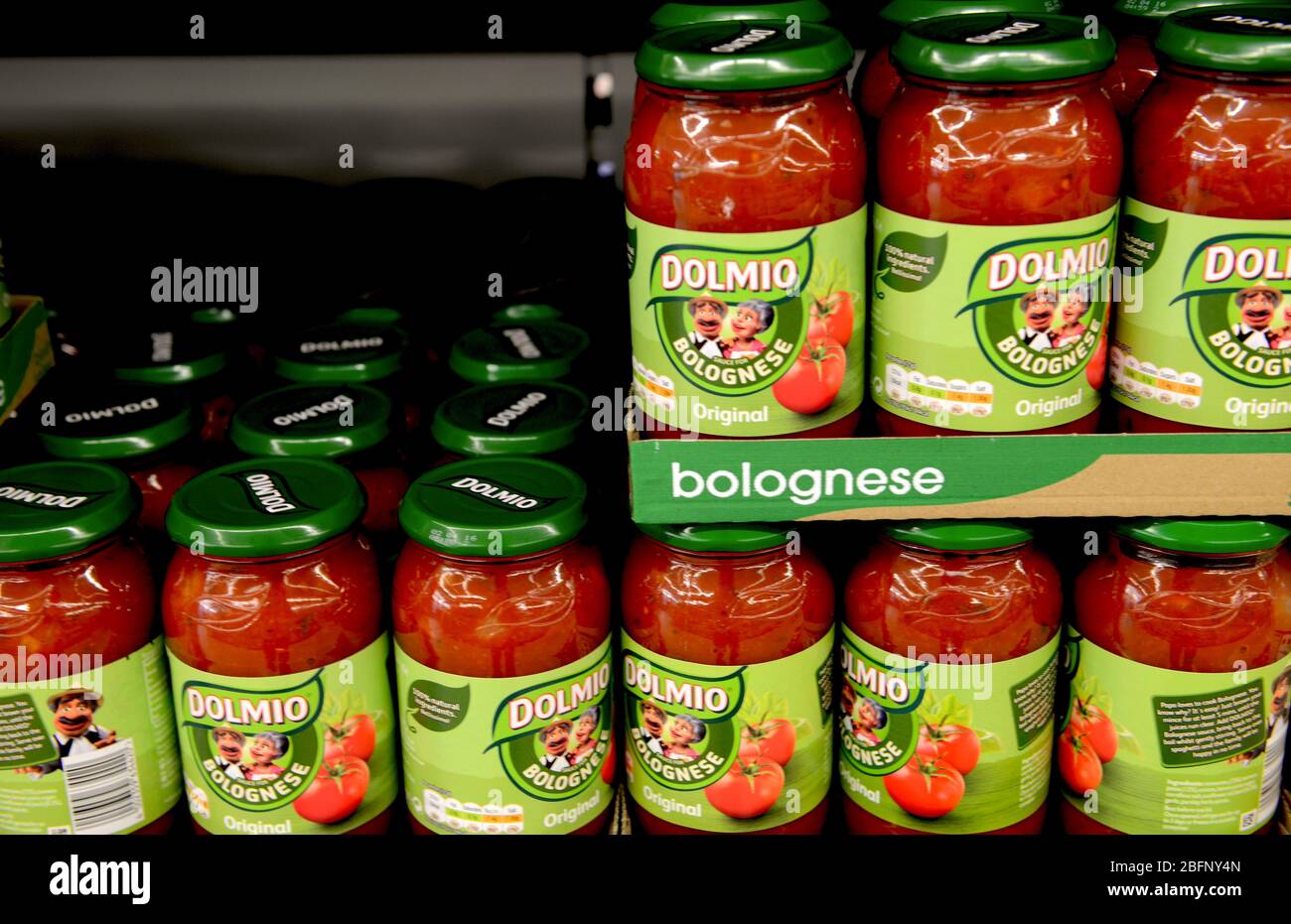 Les marques Dolmio sauce bolognaise Banque D'Images