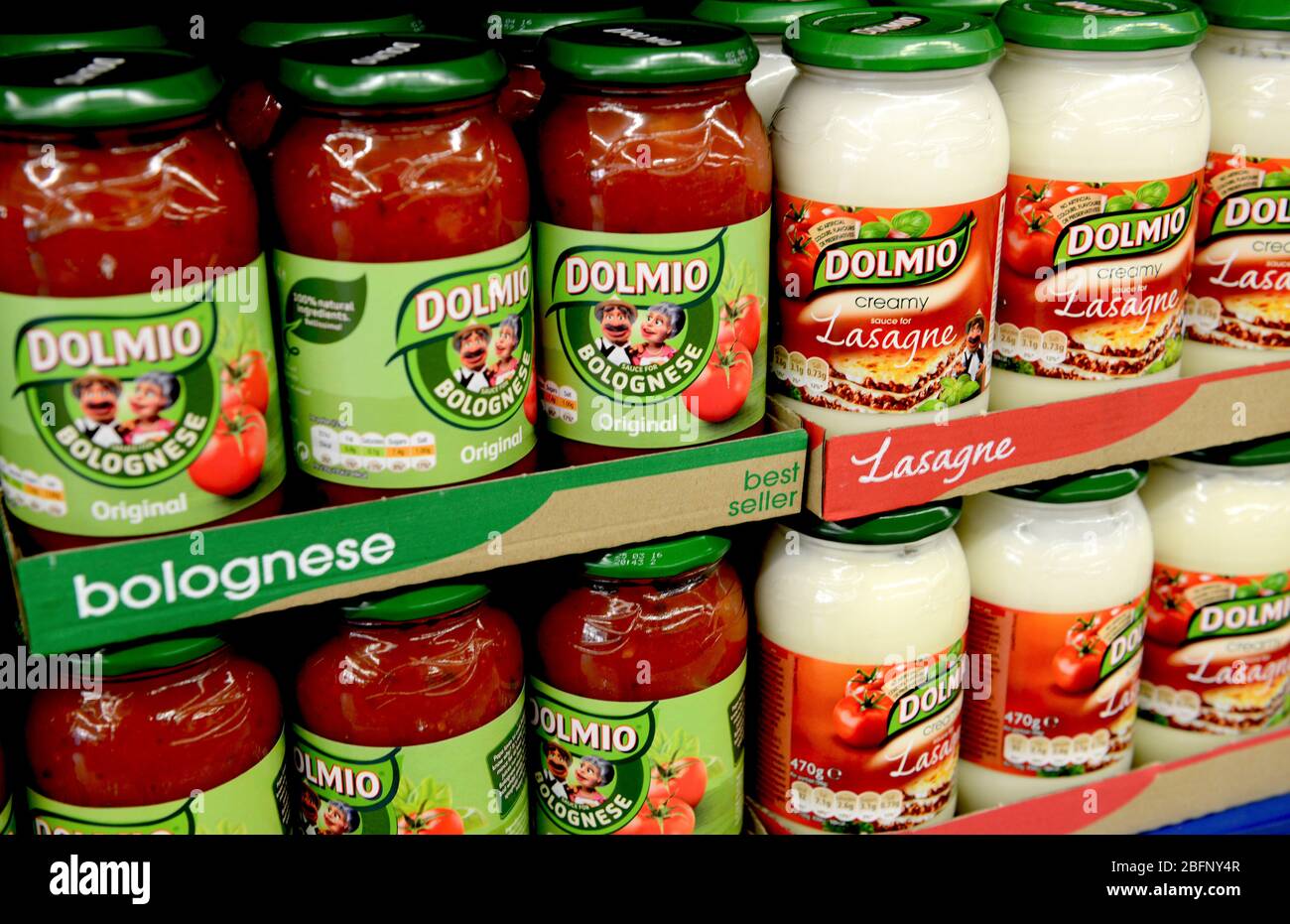 Les marques Dolmio sauce bolognaise Banque D'Images