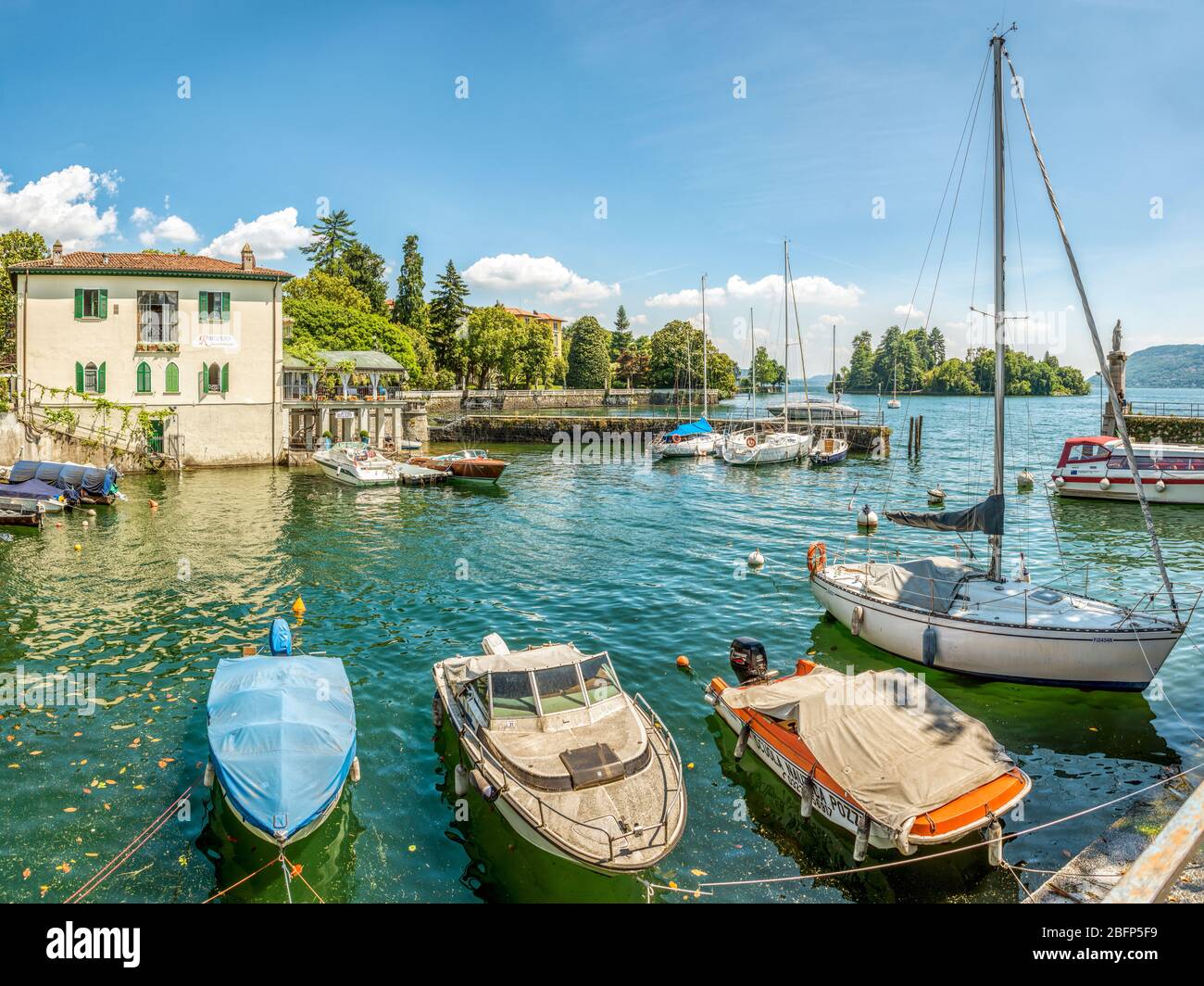 Port de plaisance de Pallanza à Lago Maggiore, Piémont, Italie Banque D'Images