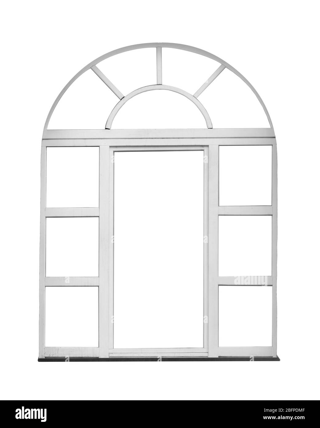 Fenêtre sur fond blanc Banque D'Images